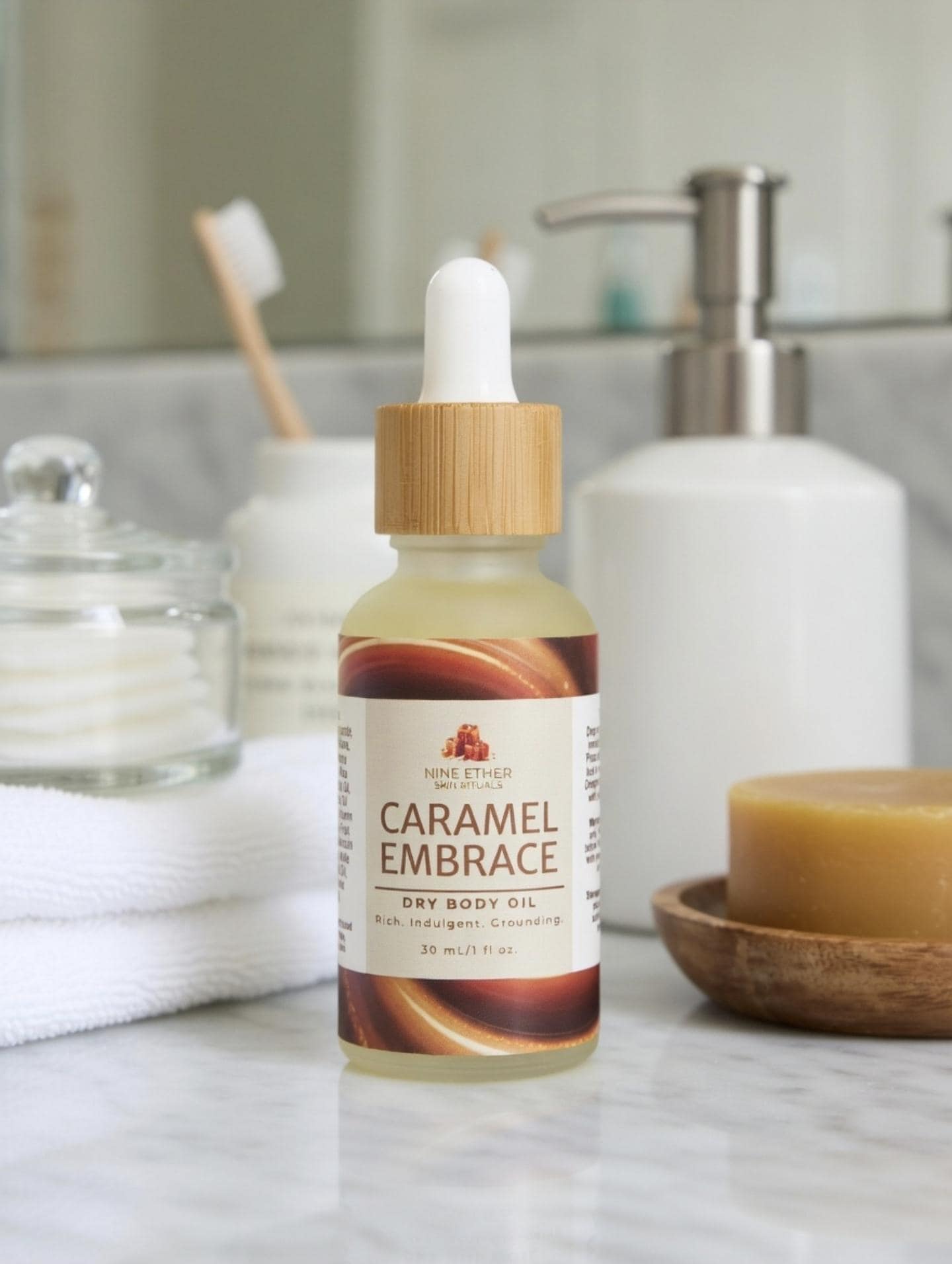 Caramel Embrace Dry Body Oil | Nine Ether Skin Rituals