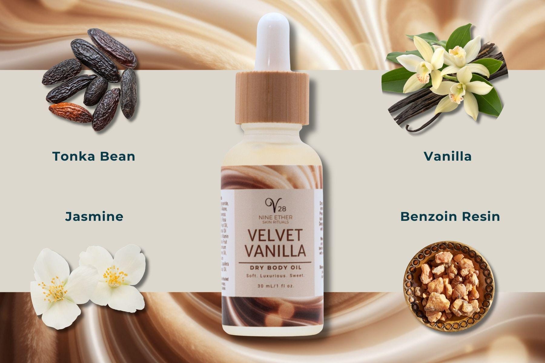Velvet Vanilla Dry Body Oil | Nine Ether Skin Rituals