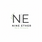 Logo of Nine Ether Skin Rituals with a stylized 'NE' and leaf design on a white background.