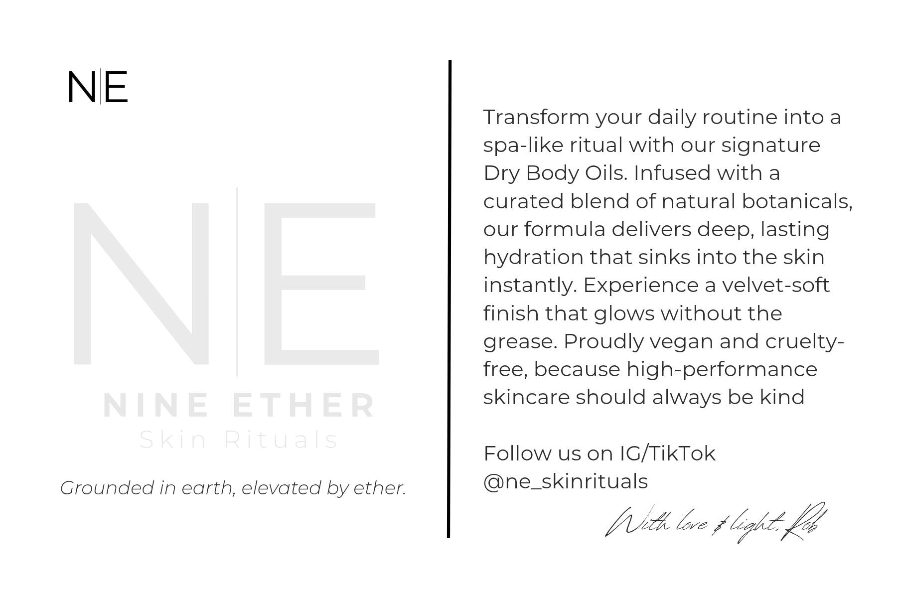 The Ascent Dry Body Oil | Nine Ether Skin Rituals