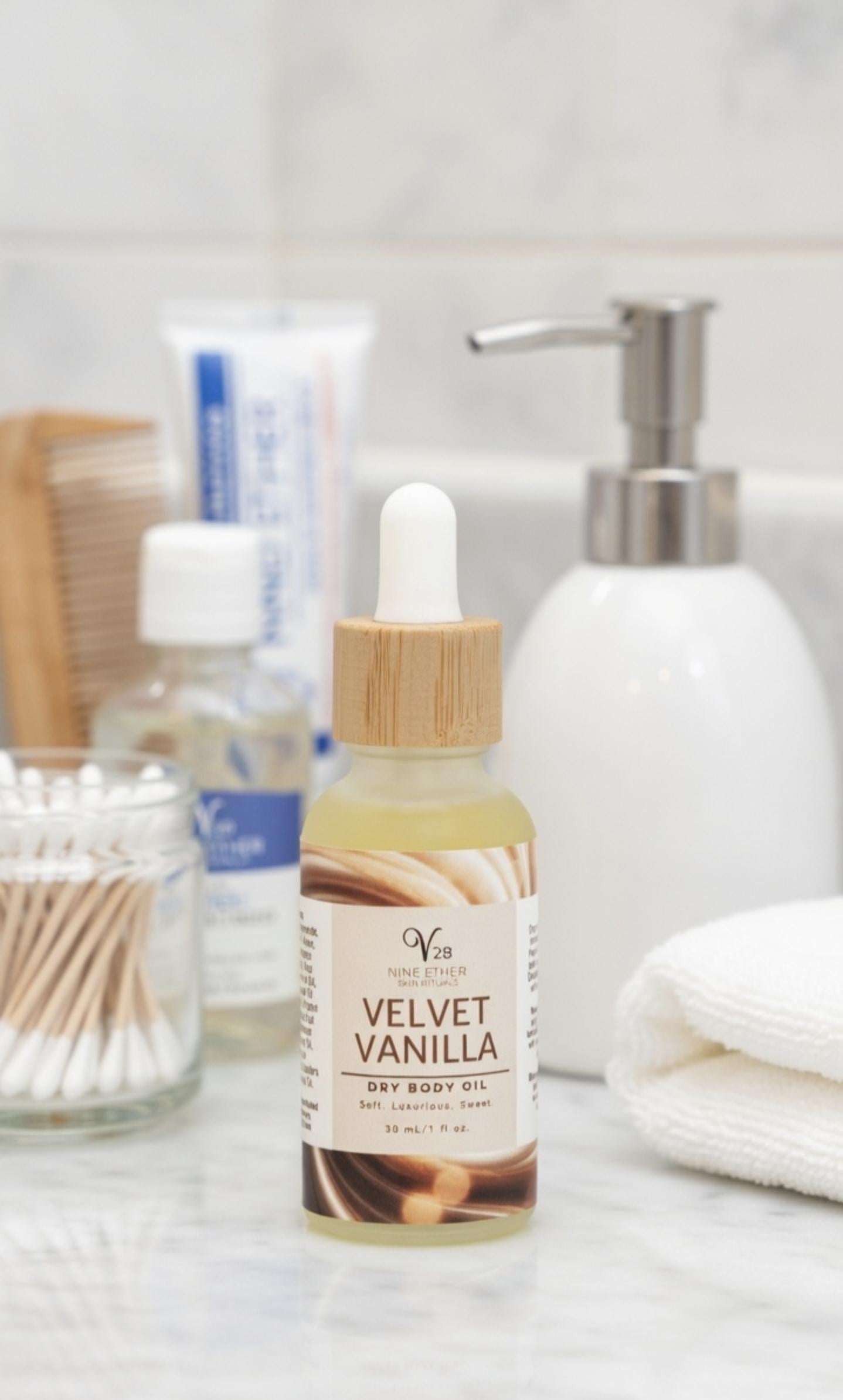 Velvet Vanilla Dry Body Oil | Nine Ether Skin Rituals